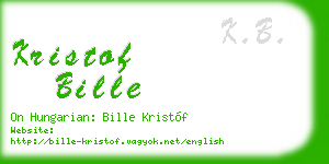 kristof bille business card
