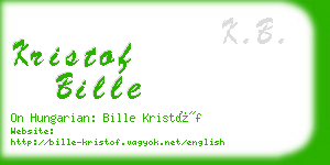 kristof bille business card